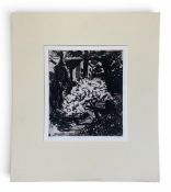 A contemporary artist's proof etching titled 'House Behind the Park'. Signed bottom right. Unframed.