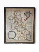 A county map of Buckinghamshire, coloured lithograph. H 37cm x W 31cm.