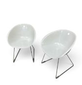A pair of contemporary Pedrali Gliss 340 tub chairs. H.73 x W.59 x 62cm