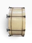 A vintage cream vellum base drum. H 66cm x D 44cm
