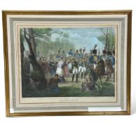 Charles Motte (1785-1836), two 19th century hand coloured lithographs, Napoleon: Les clefs de Vienne