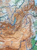 Two full height roll down German educational maps from the cold war era (1964 and 1966) each