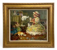 Yuri Krotov (b.1964), a contemporary Impressionist style Russian School oil on canvas titled 'Kids