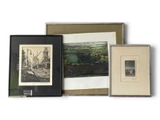 Two framed, glazed and signed limited edition etchings and a signed artist's proof. Largest L.57.5 x