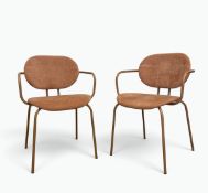 A pair retro styled of Ondarreta Hari armchairs. H.82 x W.57 x D.40cm