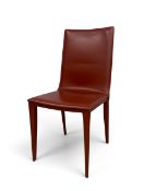 A modern leather covered Frag chair. H.92 x W.45 x D.45cm