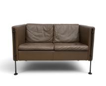 Burkhard Vogtherr (1942-2019), a 1980's vintage Felix sofa for Arflex in leather upholstery. H