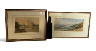 A pair of early 20th century watercolours, framed, glazed and signed, English school landscapes with