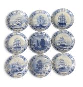 Wedgwood 'The Great Racing Clippers' a collection of nine Queen Ware Wedgwood ceramic plates,