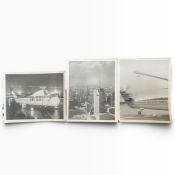 A group of three photographic prints, black and white, 'Chicago Helicopter Airways' 1961 and the