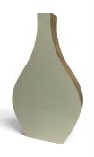 A large contemporary vase, laminated beech. H.60cm x W.25cm x D.10