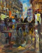 Leon Goodman (b.1960), a contemporary painting titled 'Rag and Bone City', acrylic glazed and