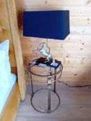 Pair of horse bed side lamps