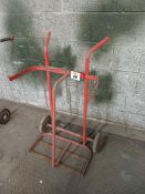 Double gas bottle trolley