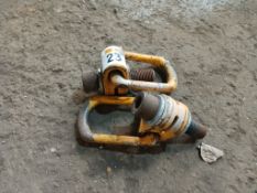 2 x Swivel lifting eyes 10T