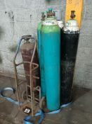 Single gas bottle trolley