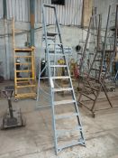 9 Tread aluminium steps
