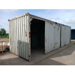Storage container with racking 30 x 8ft x 8.8h