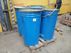 4 x Steel storage drums