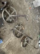3 x Cast Wheels