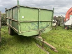 Fraser Single Axle Tipping Trailor, Steel Removable Sides 5T approx