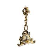 ELKINGTON & CO.: A 19TH CENTURY GILT METAL VINE SHAPED LAMP BASE