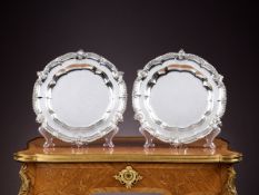 A FINE PAIR OF STERLING SILVER SECOND COURSE DISHES, C.1841