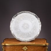 A GEORGE III STERLING SILVER SALVER, LONDON, 1774, MARKS FOR RICHARD RUGG I