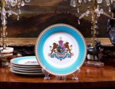 A SET OF SIX IMPERIAL PLATES OF PERSIA BY SPODE