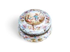 A LATE 19TH CENTURY VIENNESE ENAMEL SNUFF BOX