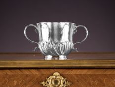 A RARE WILLIAM AND MARY STERLING SILVER PORRINGER C.1689