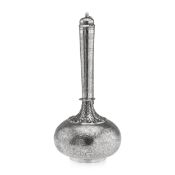 A 19TH CENTURY INDIAN SOLID SILVER SURAHI WATER BOTTLE, LUCKNOW, C. 1870