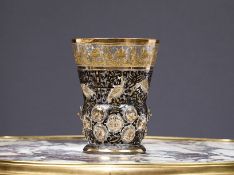 ATTR. TO LOBMEYR: A FINE LATE 19TH CENTURY GILDED AND ENAMELLED VASE