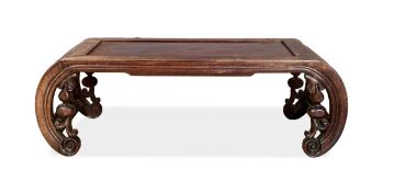 A CHINESE HARDWOOD LOW TABLE