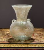 A 19TH CENTURY SYRIAN GLASS MOSQUE LAMP