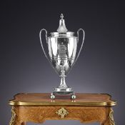A GEORGE III STERLING SILVER SAMOVAR, 105 oz., C. 1788, JOHN SCHOFIELD