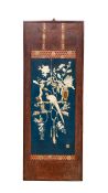 A JAPANESE MEIJI PERIOD MOTHER OF PEARL AND BONE INLAID PANEL
