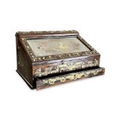 A VICTORIAN ORMOLU AND MOTHER OF PEARL INLAID WRITING BOX