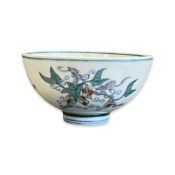 A CHINESE 19TH CENTURY DOUCAI PORCELAIN BOWL