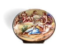 A LATE 19TH CENTURY VIENNESE ENAMEL SNUFF BOX