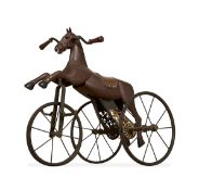 A FRENCH HORSE VELOCIPEDE TRICYCLE
