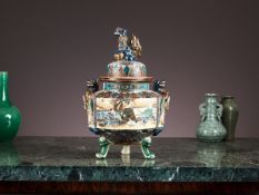 A JAPANESE MEIJI PERIOD SATSUMA WARE KORO