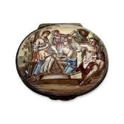 A LATE 19TH CENTURY VIENNESE ENAMEL SNUFF BOX