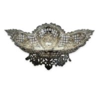 A 19TH CENTURY STERLING SILVER FRUIT BOWL, C. 1893, JAMES DIXON & SONS