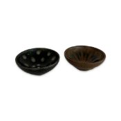 TWO CHINESE SONG DYNASTY STYLE GLAZED TEA BOWLS
