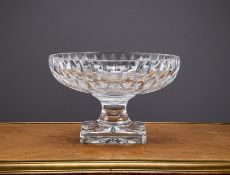 A SAINT LOUIS CRYSTAL GLASS PEDESTAL BOWL