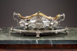 AN IMPRESSIVE 19TH CENTURY SILVER JARDINIERE ON STAND, WOLFERS FRERES, BRUSSELS