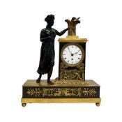 A RARE EARLY 19TH CENTURY ENGLISH FUSEE MANTEL CLOCK MARKED F. BAETENS, LONDON