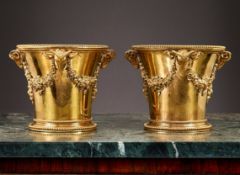 A FINE PAIR OF 19TH CENTURY WINE COOLERS RETAILED BY WORDLEY & CO. LIVERPOOL