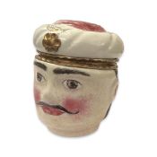 A RARE 18TH CENTURY ENGLISH BILSTON ENAMEL BONBONNIERE DEPICTING A TURK